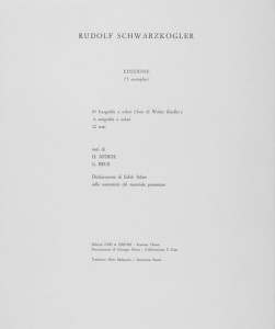 Rudolf Schwarzkogler - Aktion mit seinem eigenen Körper 1966 Fotodokumentation Juni 1973 - Deckblatt Mappe - Druck - 1966